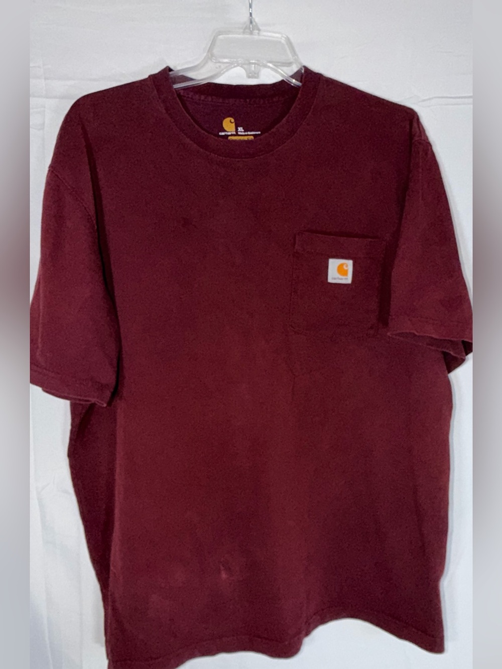 Carhartt Pocket Tee in Deep Burgundy